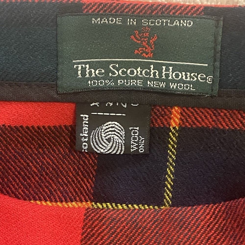 Scottish Wool Kilt Womens US 14 Red Green Tartan Plaid Made In Scotland